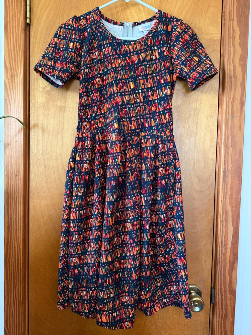LuLaRoe Colorful Abstract Print Short Sleeve Dress